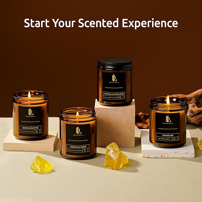 Vintage Oak Scented Candles, Soy Candle for Home Scented, Candles Gift for Men Women, 7oz with 50 Hour Burn Time