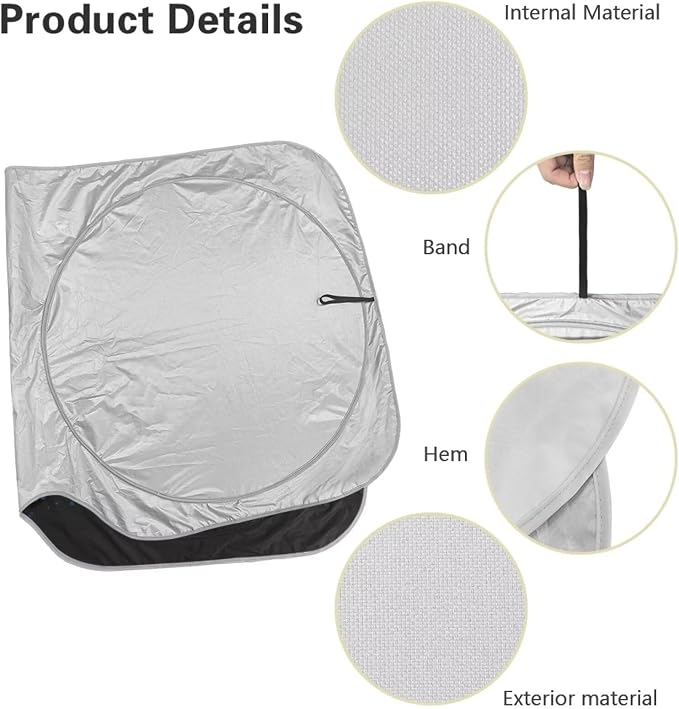 Loving Dolphin Front Window Sunshades All Seasons Front Windshield Sun Visor Protector 66.5x34.4inches Car Accessories for Car Pickup Truck SUV