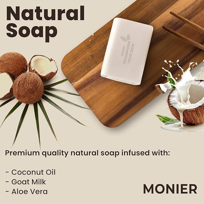Goat Milk Soap Bar For Dry & Sensitive Skin - 100% Natural & Organic Skin Care - Enriched with Shea Butter - Use on Face, Body & Hands - For Men, Women, Kids & Baby (Lavender, 3 Pack)