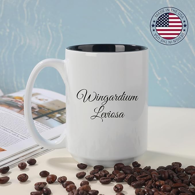 Personalized Coffee Mug, Custom Text Ceramic Mug, 15oz Customized Name Tea Cup, Gifts for Men & Women, Mother's Day Anniversary Christmas (Engraved Custom Text, White)
