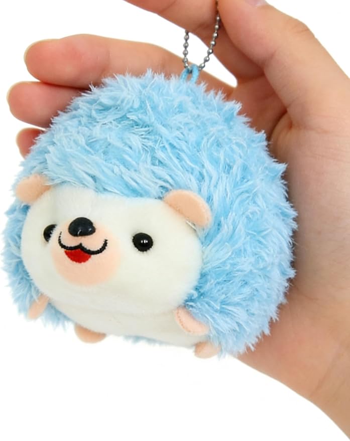 Cute Hedgehog Plush Keychain Bag Pendant, 3.93 x 3.93 Inches, Adult Accessory