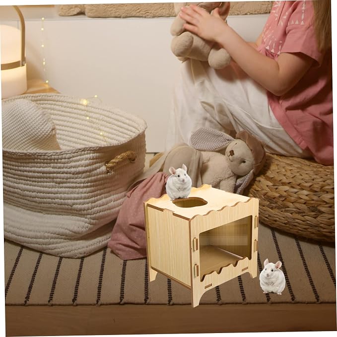 KESYOO Hamster Digging House Toy Soft Wood Nest Thick Bedding for Hamster Hideout Creative PET Plaything Small Animal Digging Box