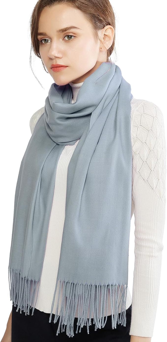 RIIQIICHY Women's Scarf Pashmina Shawls and Wraps for Evening Dress Bridesmaid Wedding Bridal Winter Warm Long Large Scarves