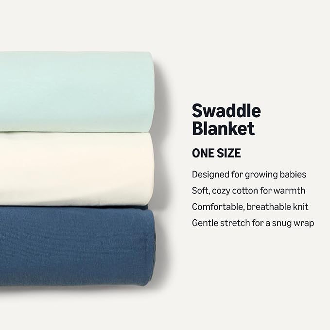 Amazon Essentials x Sofia Grainge Unisex Babies' Swaddle Blanket, Pack of 3