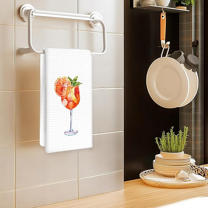 Aperol Spritz Gifts Decor Kitchen Towels, Gifts for Aperol Spritz Lovers Hand Towels, AperolSpritz Cocktail Dish Tea Towels for Kitchen Home BarDecor, AperolSpritz Bar Cart Decor, 16x24Inches