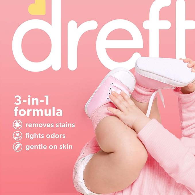 Bundle of Dreft Stage 1: Newborn Baby Liquid Laundry Detergent 114 loads 165 fl oz + Blissfuls In-Wash Scent Booster Beads, Baby Fresh Scent, 24 oz