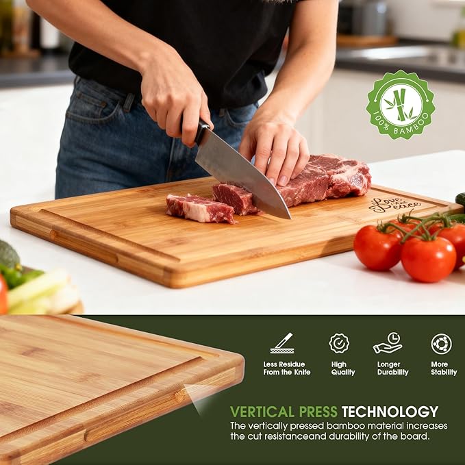 Personalized Bamboo Cutting Board - Laser Engraved Custom Board,Print in USA,Customizable Bamboo Cutting Board Eco-Friendly Wood,Gift for Wedding, Housewarming,Christmas