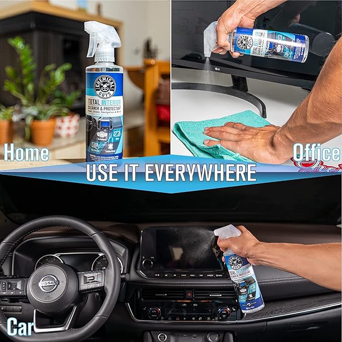 Chemical Guys Total Interior Cleaner and Protectant, Interior Car Cleaner Cleans & Protects Leather, Vinyl, Plastic, Rubber, Glass with a Showroom Finish, Safe for Trucks, SUVs, RVs & More, 128 oz