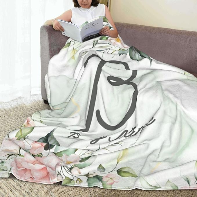 Personalized Baby Blankets for Girls Boys, Custom Baby Blanket with Name, Customized Baby Blanket Gifts for Kids Newborn for Birthday Christmas