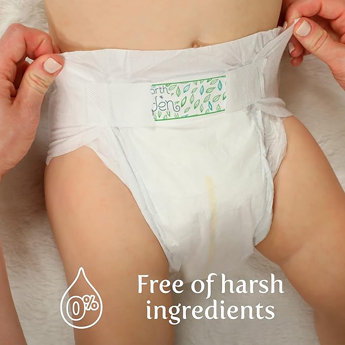 Earth & Eden Sensitive | Eco-Conscious & Hypoallergenic Diapers | Size 6 | 136 Count