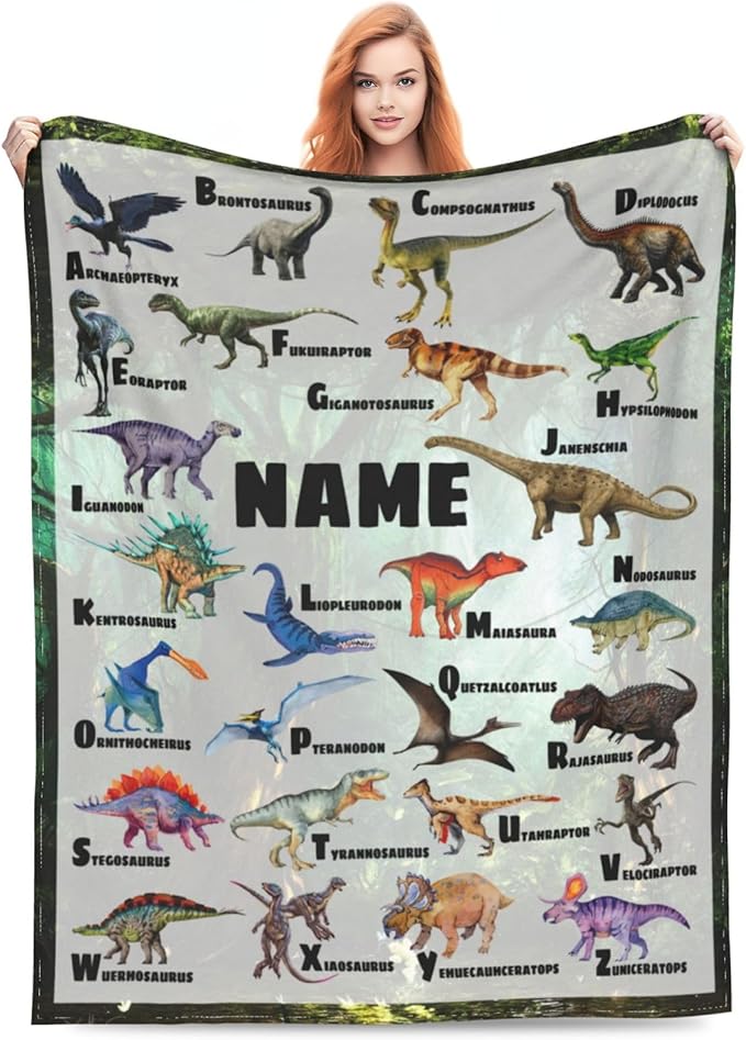Personalized Baby Blankets for Girls Boys, Custom Baby Blanket with Name, Customized Baby Blanket Gifts for Kids Newborn for Birthday Christmas