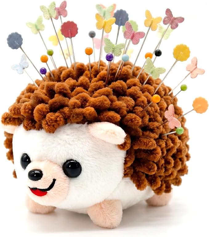 Sizobi Plush Hedgehog Pin Cushion for Sewing - Soft Sewing Needle Holder | Cute Animal Pin Storage for Quilting Embroidery DIY Crafts, Ideal Sewing Gift (Pins Excluded)