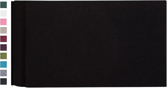Mublalbum Small Photo Album 4x6 100 Photos Linen Cover Picture Book with Horizontal Pockets for Family Wedding Baby and Anniversary (Black)