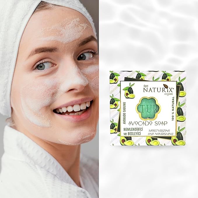 Avocado Organic Bar Soap Moisturizing Soap Made from Natural Oil | Hair Hand Face Body Bath Wash | Skin Care Cleanser Shampoo