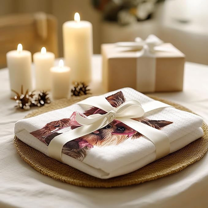 Cabana Bro Yorkshire Terrier Gifts Kitchen Towels, Yorkie Gifts for Women Dog Mom Decorative Hand Towels for Bathroom, Funny Yorkshire Terrier Cocktail Dish Tea Towels for Kitchen, 16x24 Inch