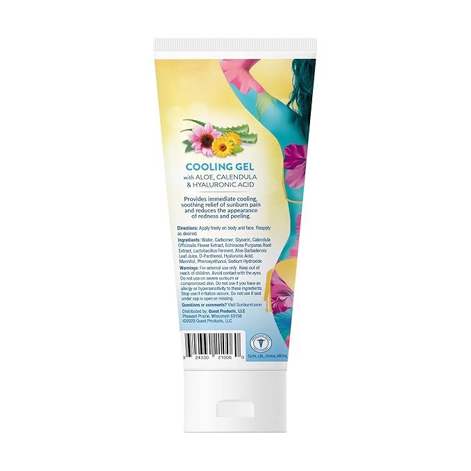 Sunburnt EMCW9 Ultra Hydrating Aloe Vera Gel 6 Ounce,Clear,SUNB21006 (Pack of 2)