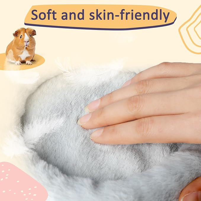 FEBSNOW Guinea Pig Bed, Soft Fleece Hamster Bed for Small Animals | Washable Warm Fleece Material, For Guinea Pigs and Hamsters, Cosy Sleeping and Hiding Spot, Anti-Slip Bottom