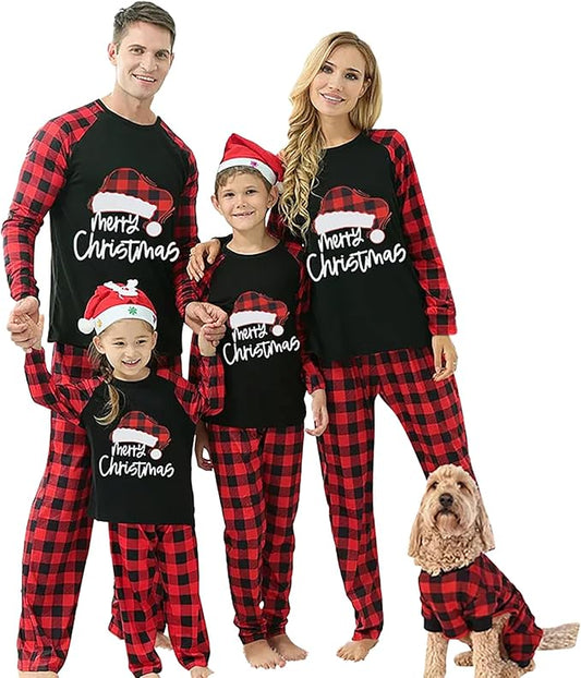 Christmas Family Pajamas Matching Sets, Matching Christmas Pjs For Family and Dog, Holidays Jammies Family Pjs Set
