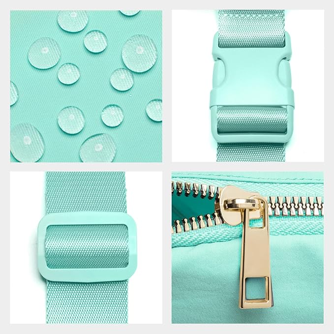 Gitus Belt Bag Fanny Pack Crossbody Bags with Initial Letter Patch Cute Stuff Birthday Gifts for Teenager Girls Trendy Preppy Stuff for Teen Girls Cool Stuff for Teens (Mint Green-V)