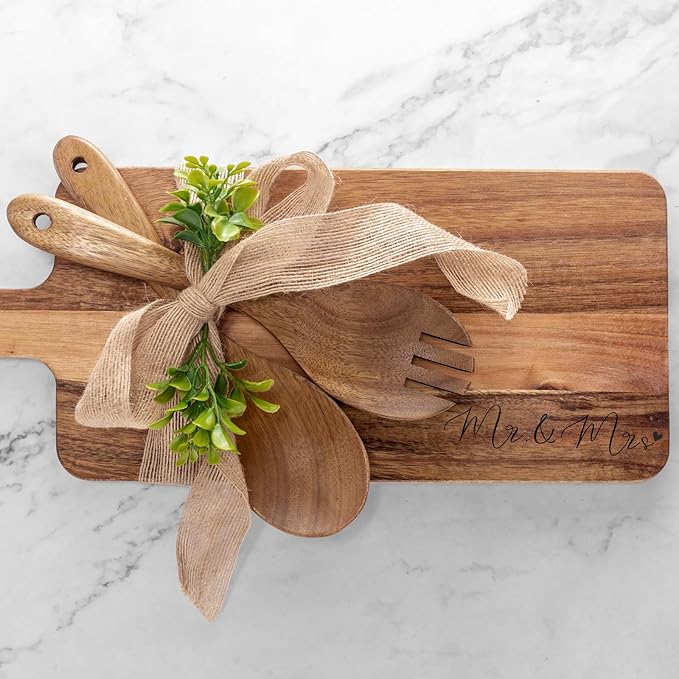 Wedding Gifts, Bridal Shower Gifts, Wedding Gifts for Couples 2024, Engraved Wood Cutting Boards for Couples Husband Wife, Newlywed Mr and Mrs Gifts