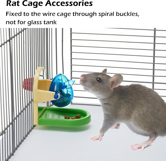 2Pcs Rat Enrichment Foraging Toy, Intelligent Treat Dispensing Puzzle | Interactive Puzzle Design Inspires Natural Foraging Instincts, Slows Feeding Speed to Relieve Boredom and Anxiety for Rats