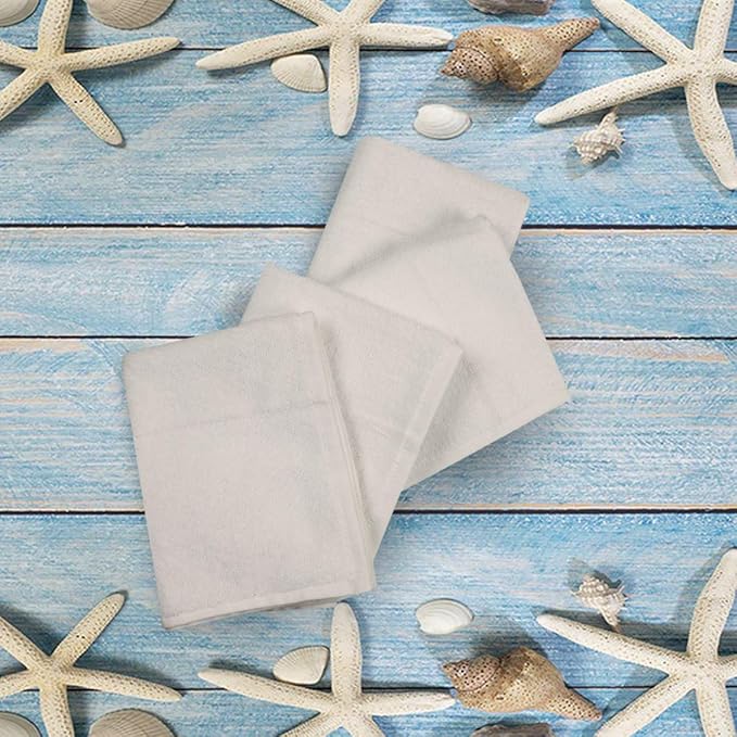 Urban Villa KitchenTowels Dual Purpose Terry Kitchen Towels White Color Set of 4 Dish Towel for Kitchen 100% Cotton Size 17X27 Inches Highly Absorbent KitchenTowels with Hanging Loop KitchenTowels