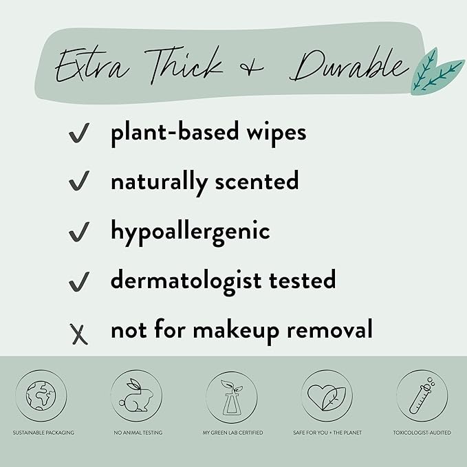 The Honest Company Nourish and Cleanse Naturally Scented Wipes Cleansing Multi-Tasking 99% Water Plant Based Hypoallergenic Sweet Almond 60 Count