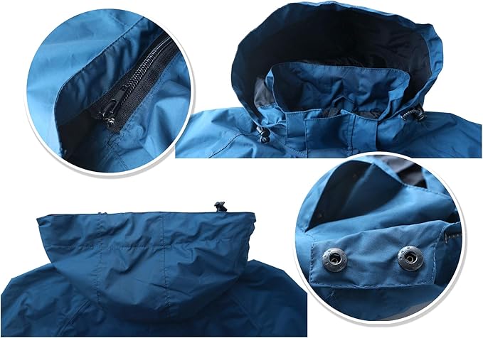 Acme Projects Men Waterproof Rain Suit (Jacket & Pants) 10000mm/3000gm Breathable Windproof Taped Seam Lightweight Gear