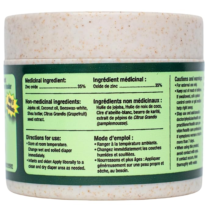 Diaper Rash Cream - Natural Ingredient Ointment for Baby Bottom Sensitive Skin, Soothes, Heals, and Protects With Zinc Oxide Cream - Baby Skin Care (3.52 ounces)