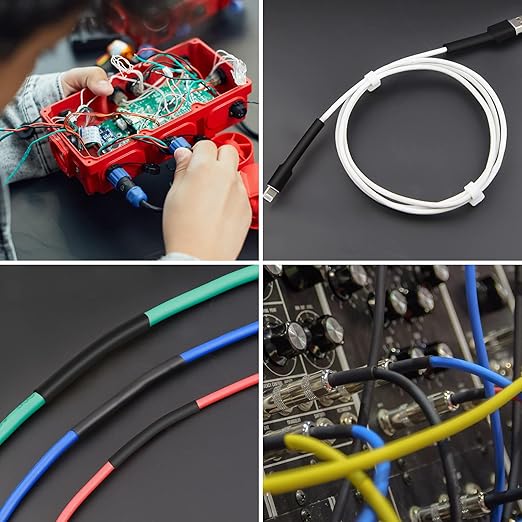 ASHINER Black Heat Shrink Tubing Kit - 580Pcs EVA Material in 11 Sizes - Ideal for Electrical Insulation, Repairs, and Wire Connectors with User-Friendly Design and Storage Case