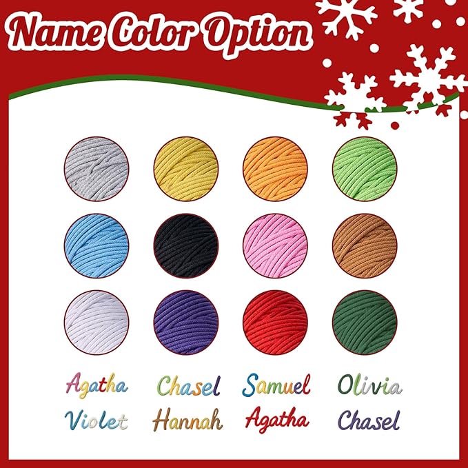 Personalized Christmas Knit Basket Custom Baby Gift Basket with Name Cotton Rope Storage Organizer Gift for Newborn Girls Boys