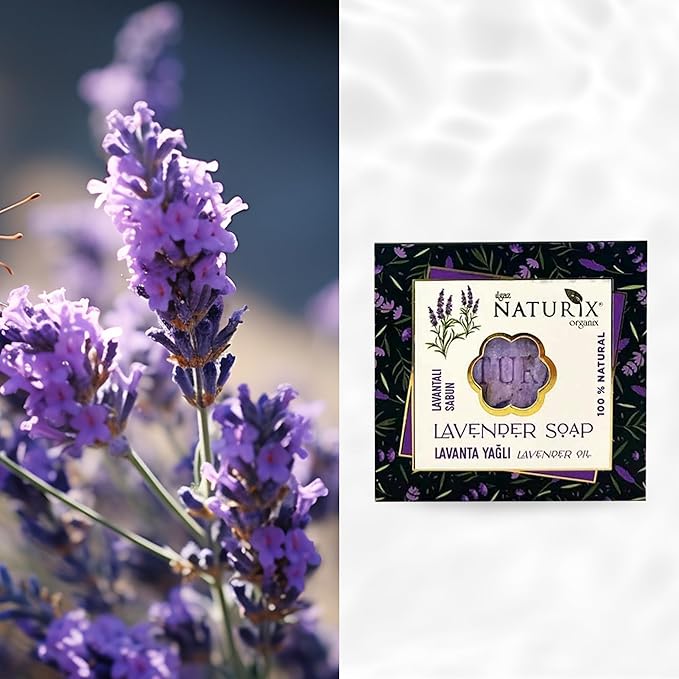 Lavender Organic Bar Soap Moisturizing Soap Made from Natural Oil | Hair Hand Face Body Bath Wash | Skin Care Cleanser Shampoo