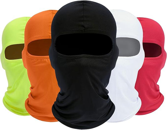 ROXUN Balaclava Ski Mask, 5 Pack Neck Gaiter Motorcycle Scarf Cold Winter Warm Windproof Men/Women