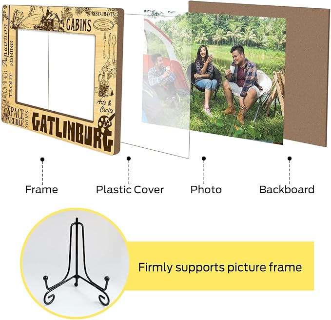 Fishing Picture Frame Wood Photo Frame for Friends Men Women, Farmhouse Tabletop Display 4 x 6 Picture Frame Father’s Day Vacation Gifts for Lake Lover Daughter Son, Lake House Holiday Decorations -17