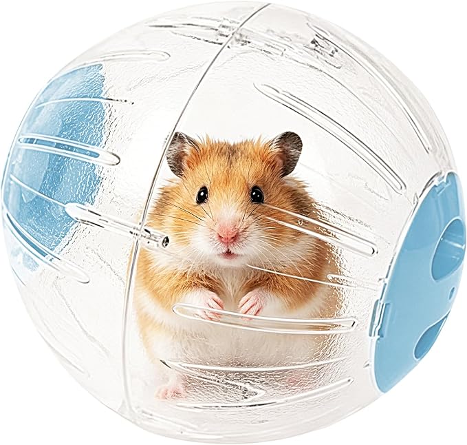 7.3 Inch Clear Hamster Running Ball Relieve Boredom Exercise Play Ball for Guinea Pig Rat Gerbil Hedgehog Small Pets Blue