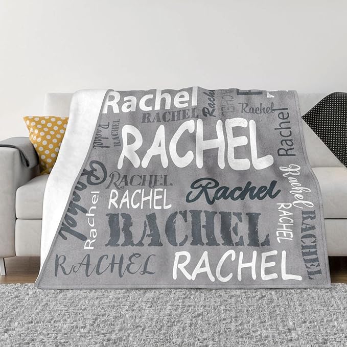 Ships Next Day, Personalized Blankets and Throws Custom Blanket with Name Customized Flannel Blanket for Kids Christmas Blanket Gifts for Teen Girls Boys