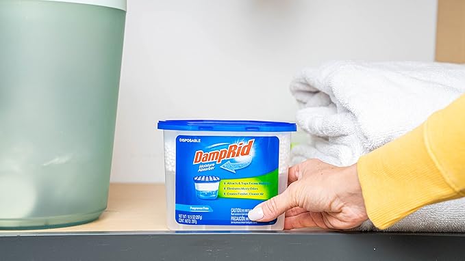 DampRid Fresh Scent Disposable Moisture Absorber, 10.5 oz., 3 Pack - Attracts & Traps Excess Moisture, Eliminates Musty Odors, Creates Fresher, Cleaner Air, White