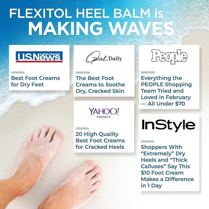 Flexitol Heel Balm, Rich Moisturizing & Exfoliating Foot Cream, Original Version, 4 Oz