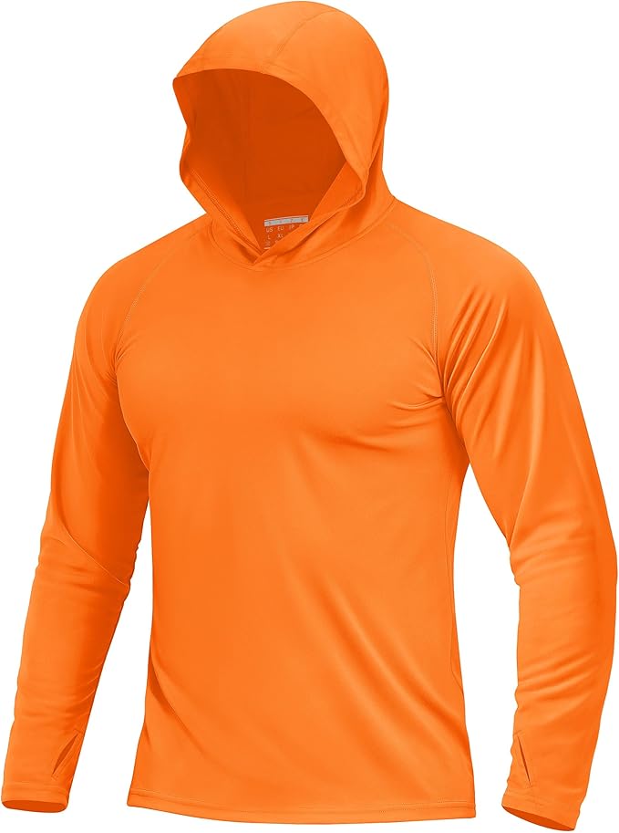 Boladeci Men's UPF 50+ Sun Protection Lightweight Hoodie Shirts Long Sleeve Fishing Shirt SPF UV Hiking Swim