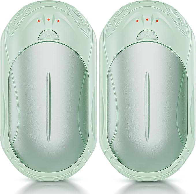 AI Hand Warmers Rechargeable 2 Pack, AI Smart Chips Electric Hand Warmers, 20Hrs Long Safe Heat, Portable Pocket Heater, Gifts for Christmas, Outdoor, Hunting, Golf, Camping Accessories