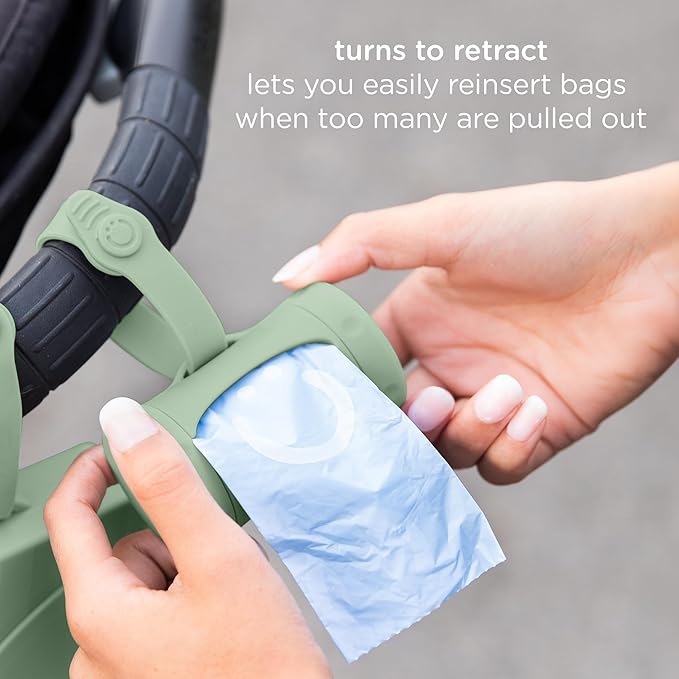 Ubbi On-The-Go Diapering Gift Set, Includes Changing Mat and Bag, Wipes Dispenser, Pacifier Holder and Bag Dispenser, Newborn Essentials, Sage