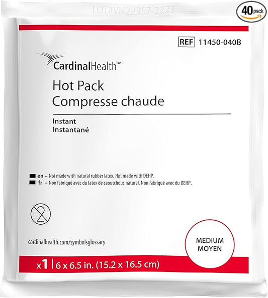 Cardinal Health™ Instant Hot Pack, Medium, 6 x 6.5IN, Case of 40