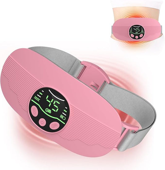 Heating Pad for Period Cramps Portable Cordless 3S Fast Period Heating Pad Cramp Relief with 3 Heat Levels and 3 Massage Modes Menstrual Electric Waist Wrap Belt for Pain Relief Gifts for Her