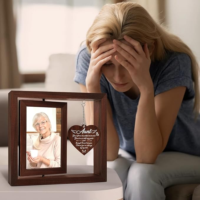 Vetbuosa Sympathy Picture Frame for Loss of Aunt - Memorial, Bereavement, Remembrance Gift - Fits 4x6 In Photos