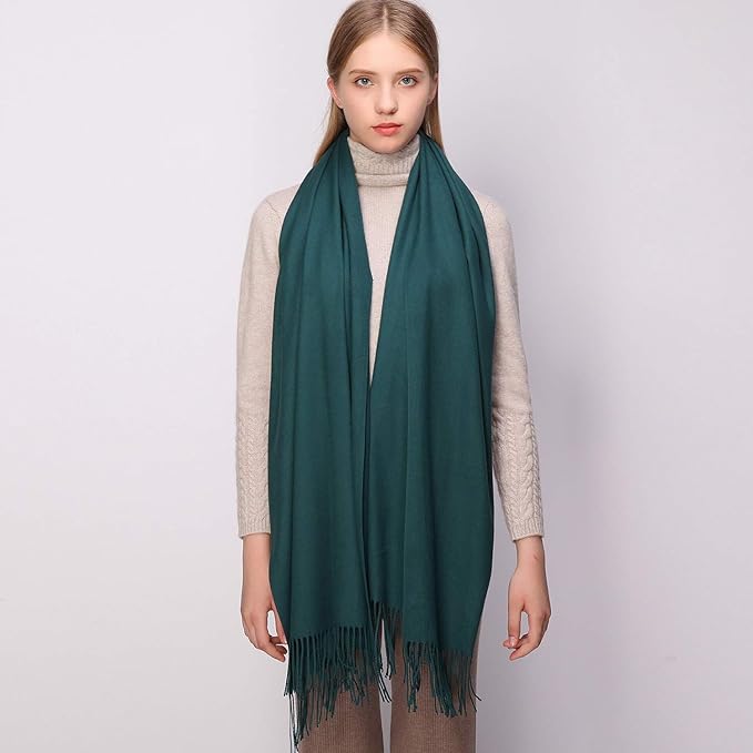 RIIQIICHY Women's Scarf Pashmina Shawls and Wraps for Evening Dress Bridesmaid Wedding Bridal Winter Warm Long Large Scarves