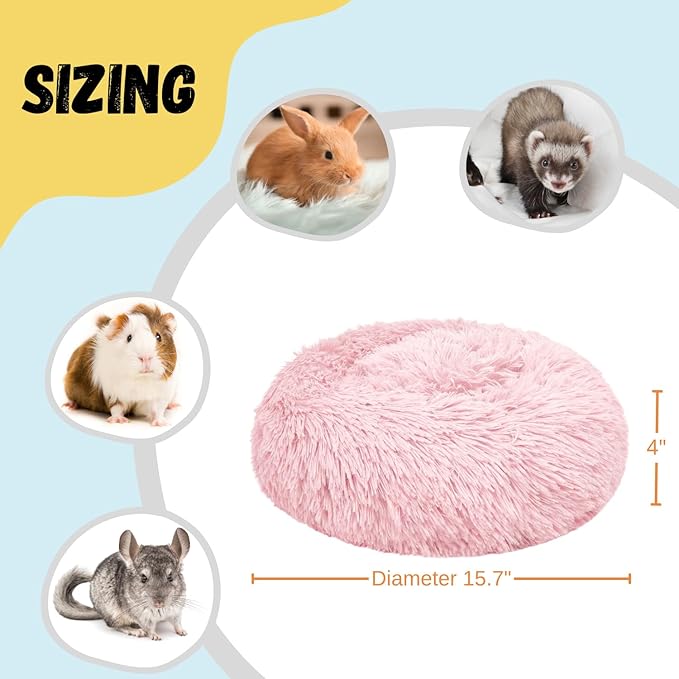 Bunny Bed 2 Pack Large Rabbit Hideout Soft & Comfortable | Small Animal Bedding, Cozy Bed Mat, Warm Hideaway, Cage Accessories for Guinea Pig