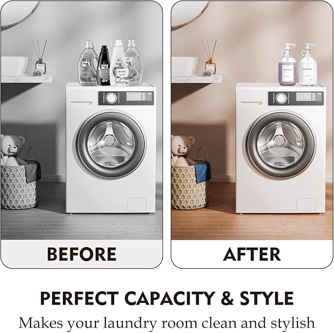 2 Pcs Glass Laundry Detergent Dispenser, Half Gallon Liquid Laundry Soap Dispenser for Laundry Room (64 oz. Each), Laundry Detergent Bottles with Pump Dispenser -Includes Labels, Funnel, Measuring Cup