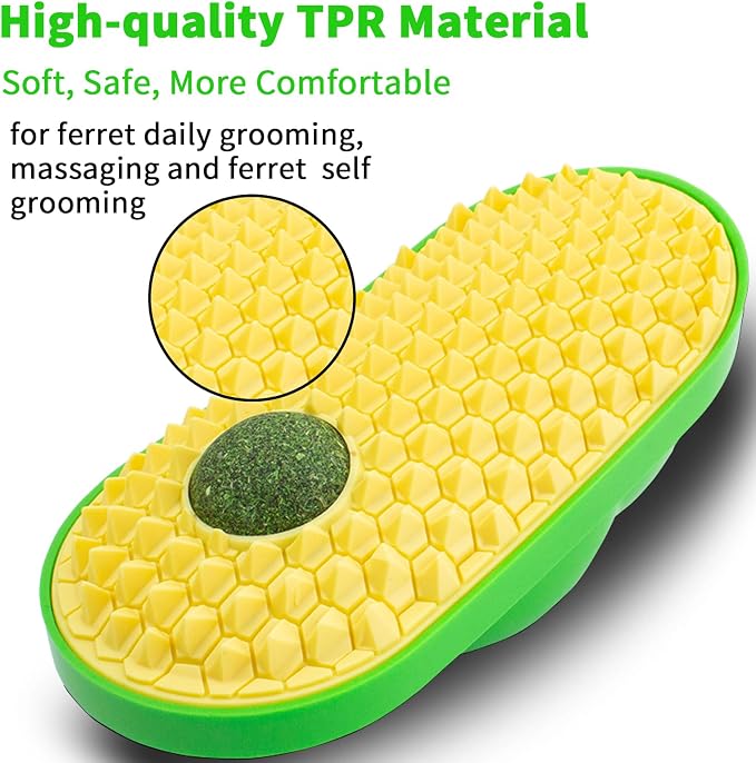 Ferret Toys, Hay Ball for Ferret Lick, Safe Ferret Chew Enrichment Toys Teeth Cleaning Dental, Edible Ferret Wall Treats Ball, Easy to Clean