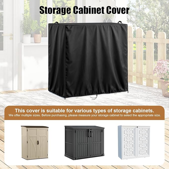Kasla Storage Cabinet Cover, Outdoor Chest Storage Waterproof Cover, Weatherproof Cabinets Covers for Kitchen Patio Garden Backyard - 32"Lx17"Wx71"H