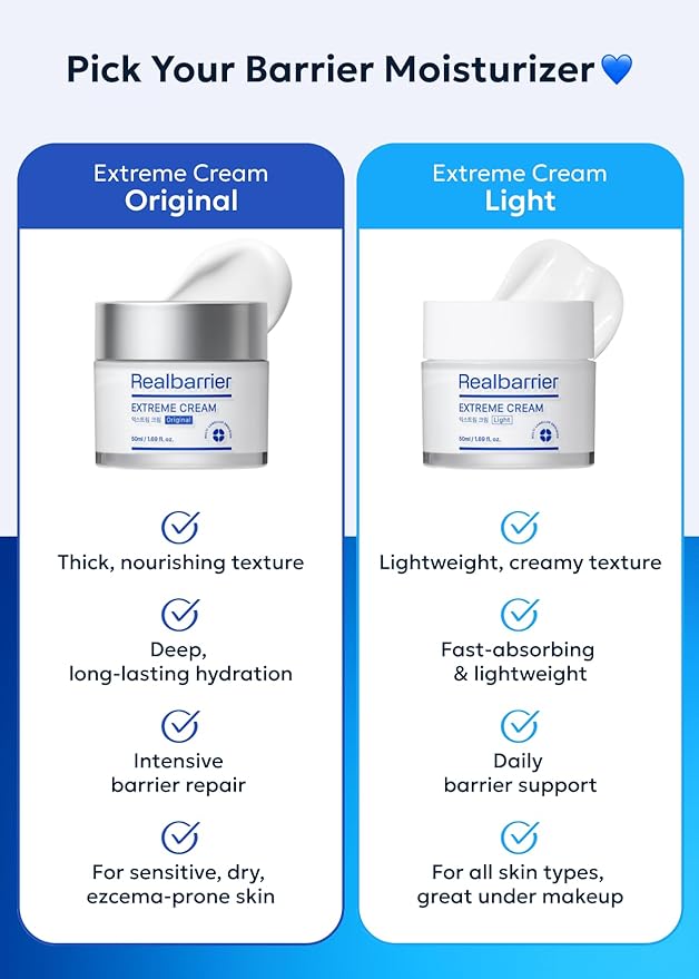 Real Barrier | Extreme Cream | Korean Moisturizer Face Cream, Korean Skin Care | Rich Face Lotion for Sensitive Skin | Hydrating Face Moisturizer with Hyaluronic Acid and Ceramides | 1.69 fl oz (50ml)